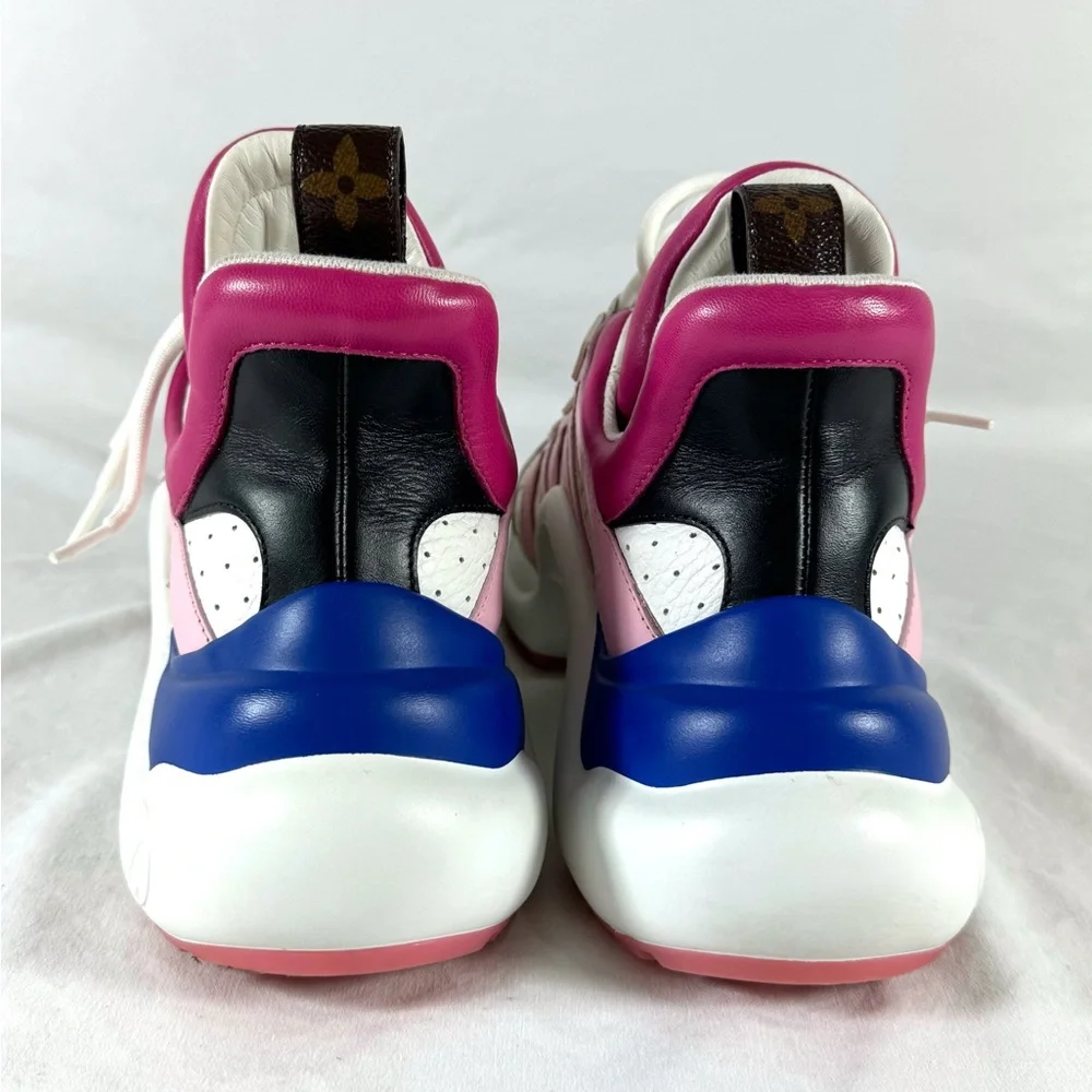 LOUIS VUITTON Multicolor Leather LV Archlight Women Sneakers Made in Italy 36.5 - Picture 12 of 17